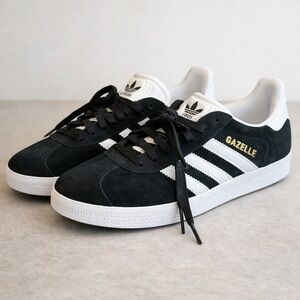 NEW Adidas Gazelle Black White Suede Sneakers Women’s 5.5 EU 38 Classic Original